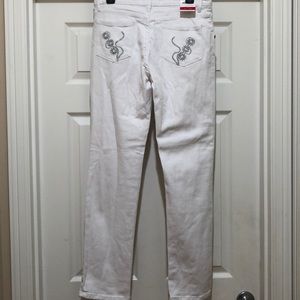 New Jeanbay Premium White Stretch Jeans Size 8